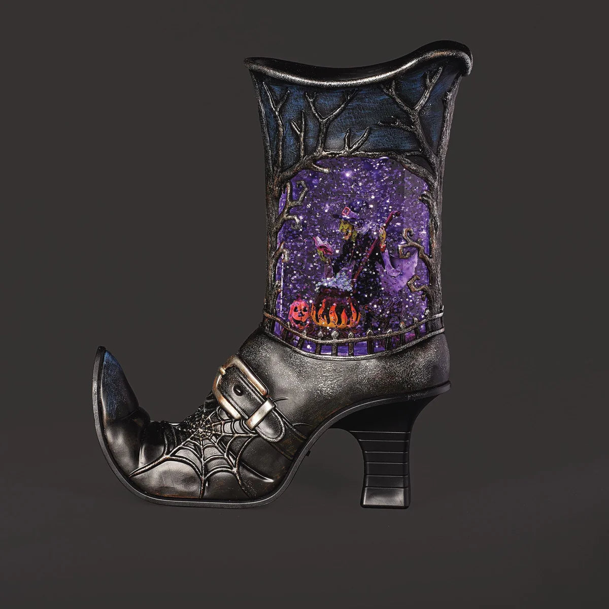 Lighted Swirl Witch Boot