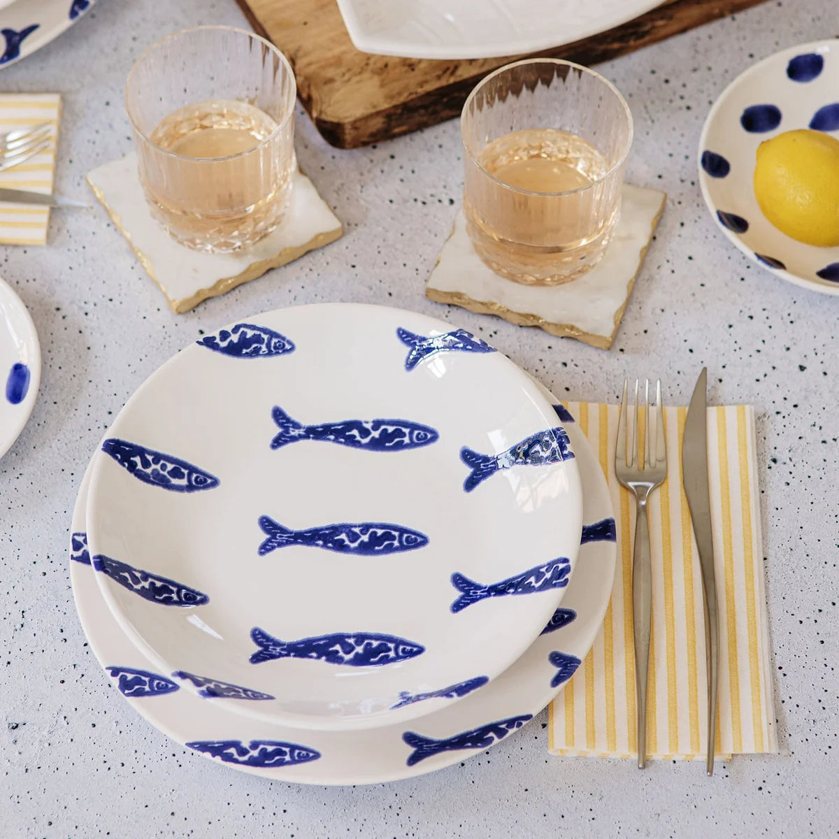Santorini Minnows Pasta Bowl
