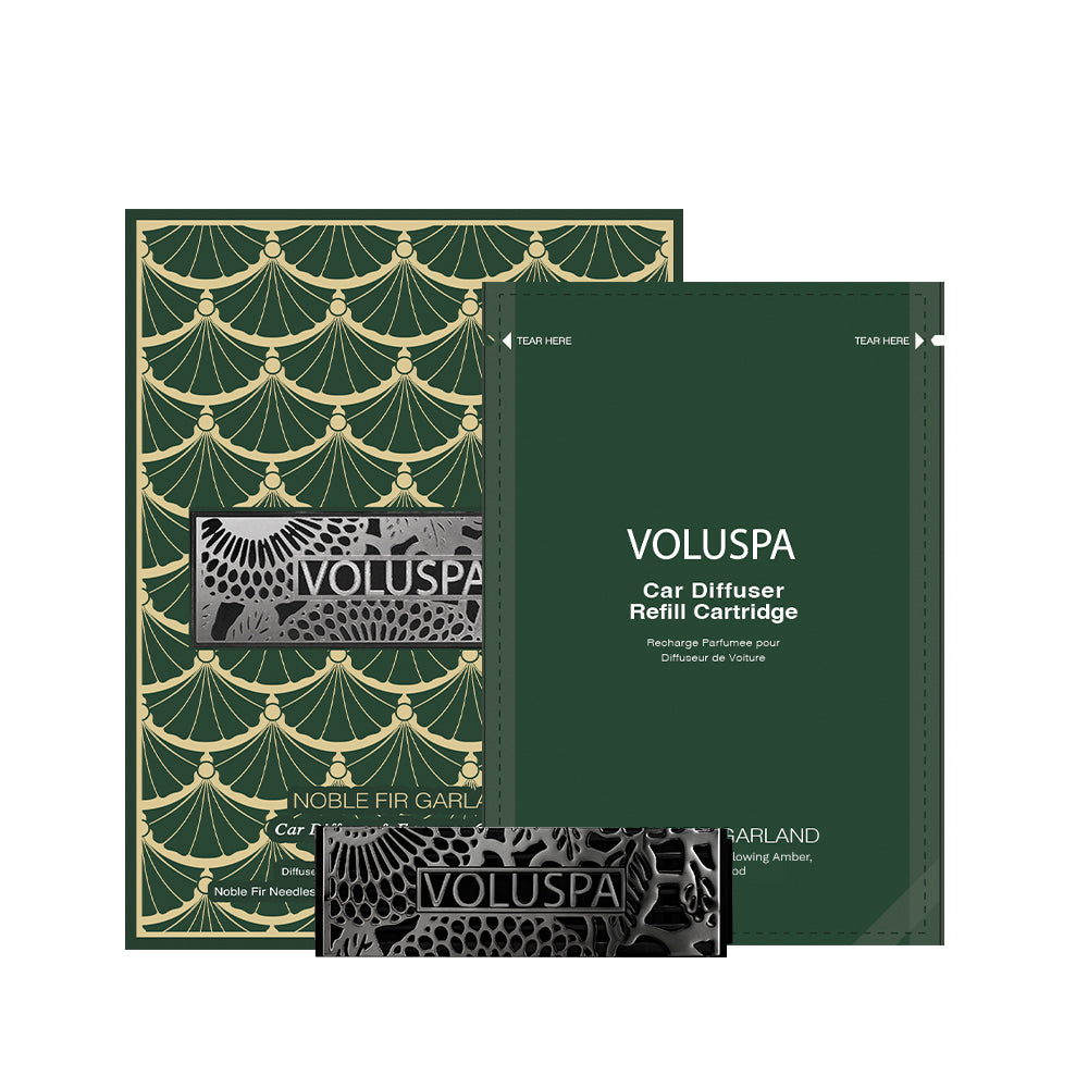 Noble Fir Garland - Car Diffuser Starter Kit