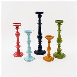 Enamal Pillar Candle Holder 26"