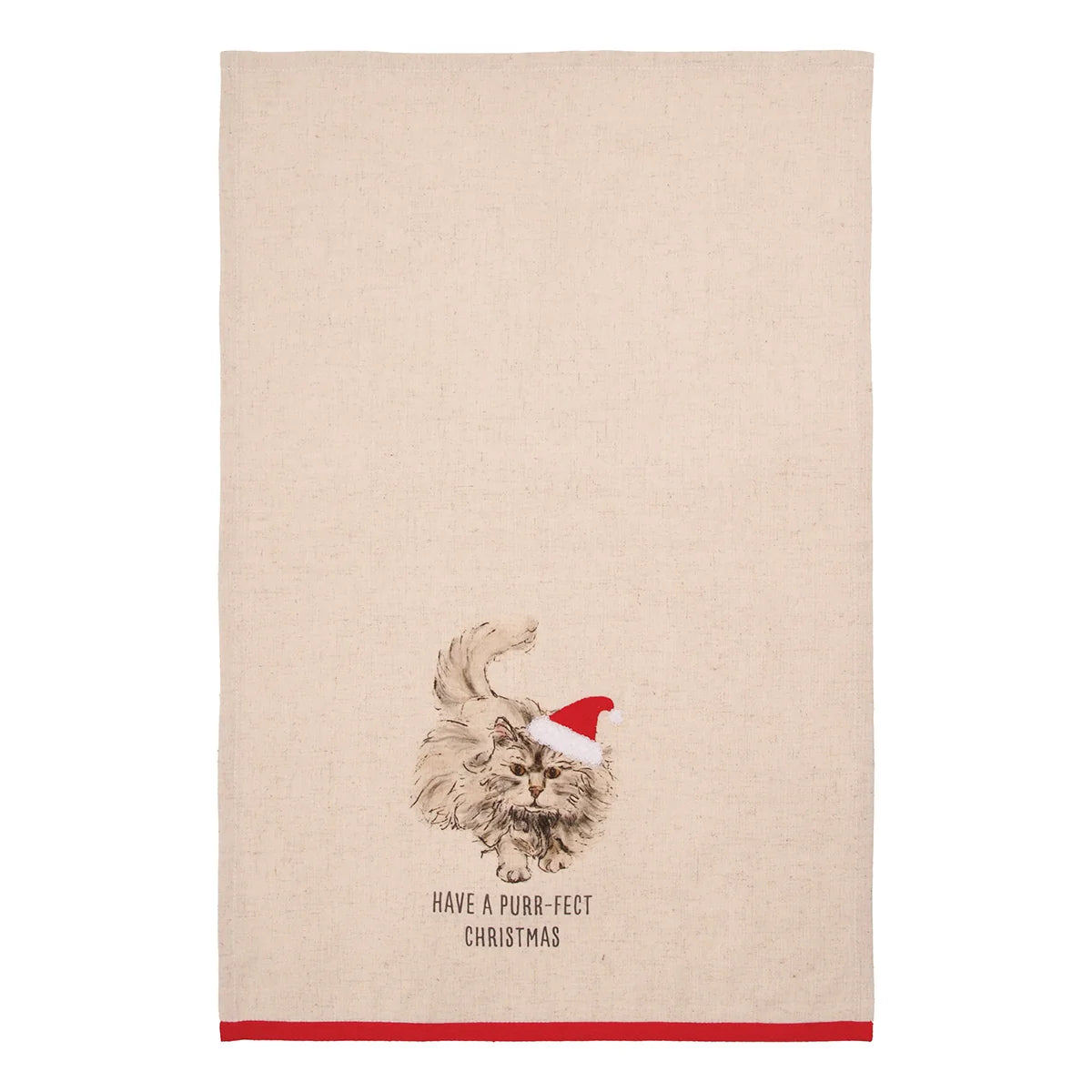 Purr-Fect Christmas Cat Towel