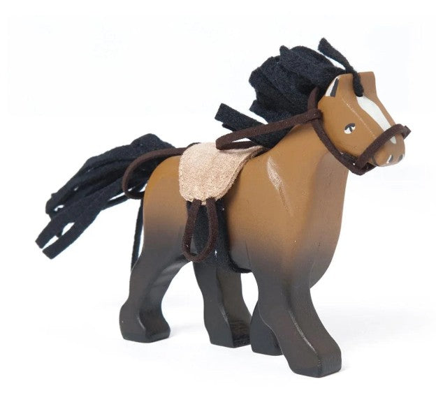 Brown Horse with Saddle
