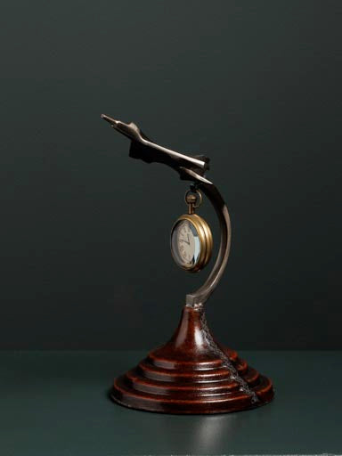 Clock on Stand Time Flies