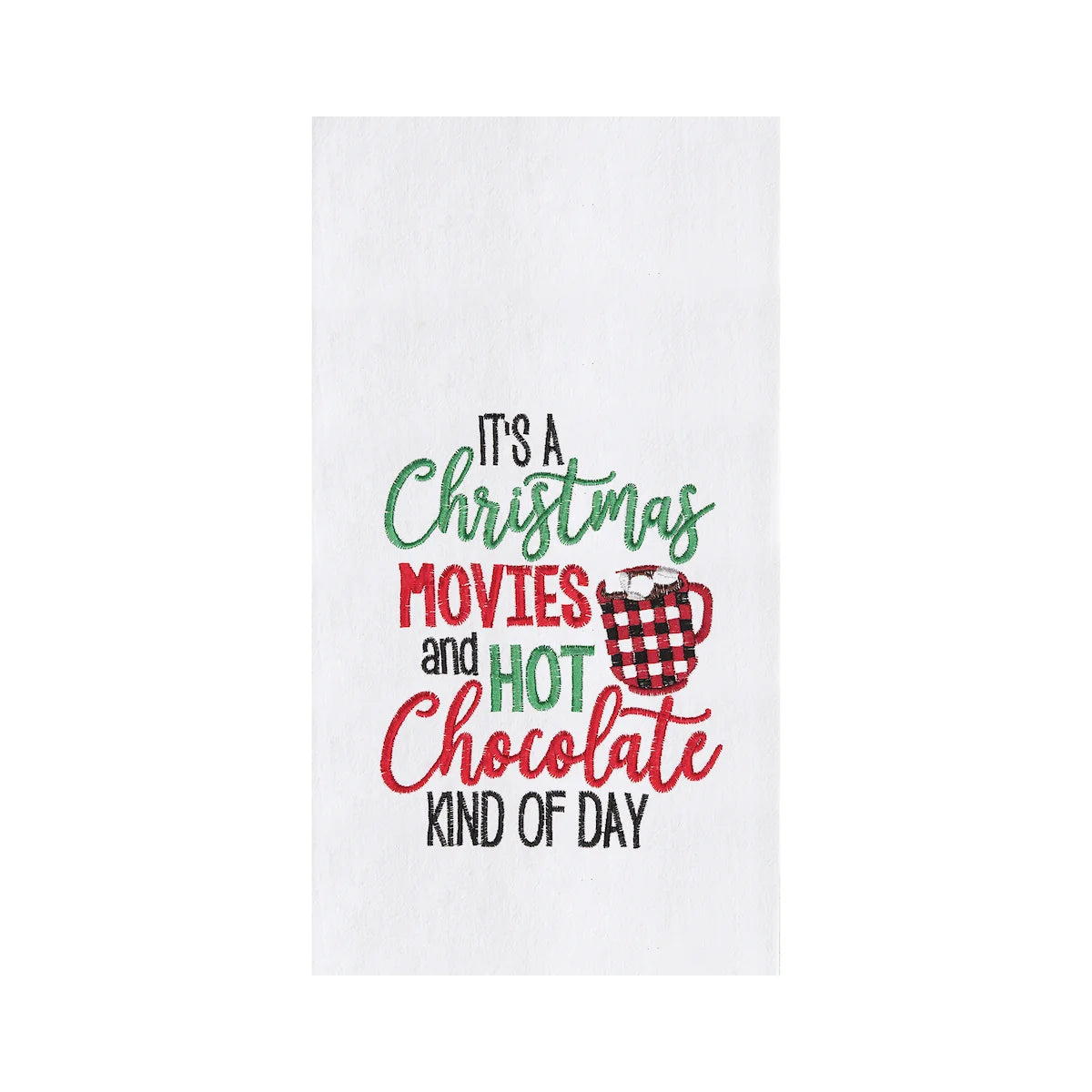 Movies & Hot Chocolate Flour Sack Kitchen Towel