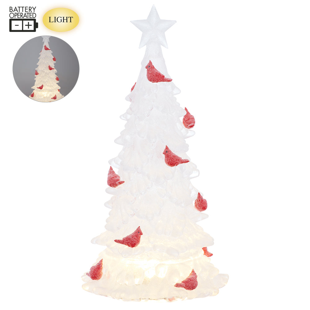 "Cardinals Tree" Water Glitter Lantern