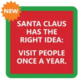 COASTER Santa Claus| Funny Party Gift | Home Bar Decor