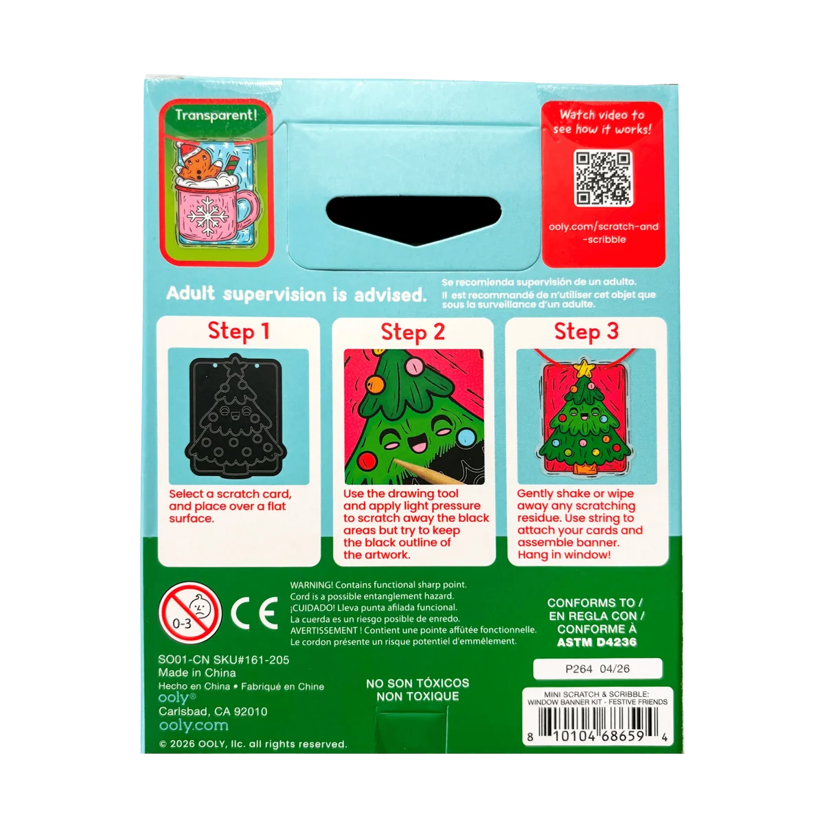 Scratch & Scribble Mini Window Banner Kit | Festive Friends