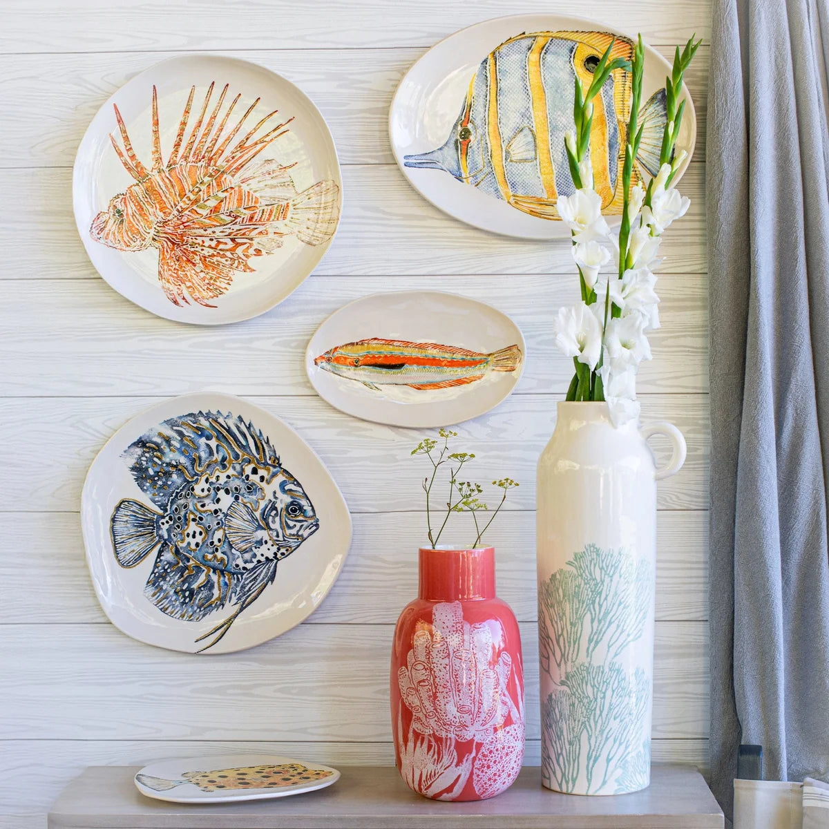 Reef Tropical Rainbow Fish Small Oval Platter
