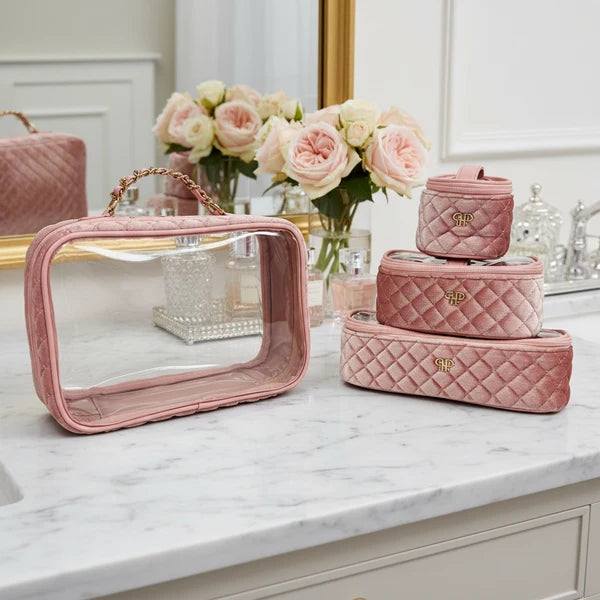 Trio Jet Setter - Blush Velvet Quilted