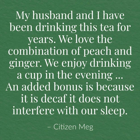 Decaf Ginger Peach Black Tea Bags