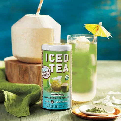 Organic Matcha Coconut Water Iced Tea Pouches