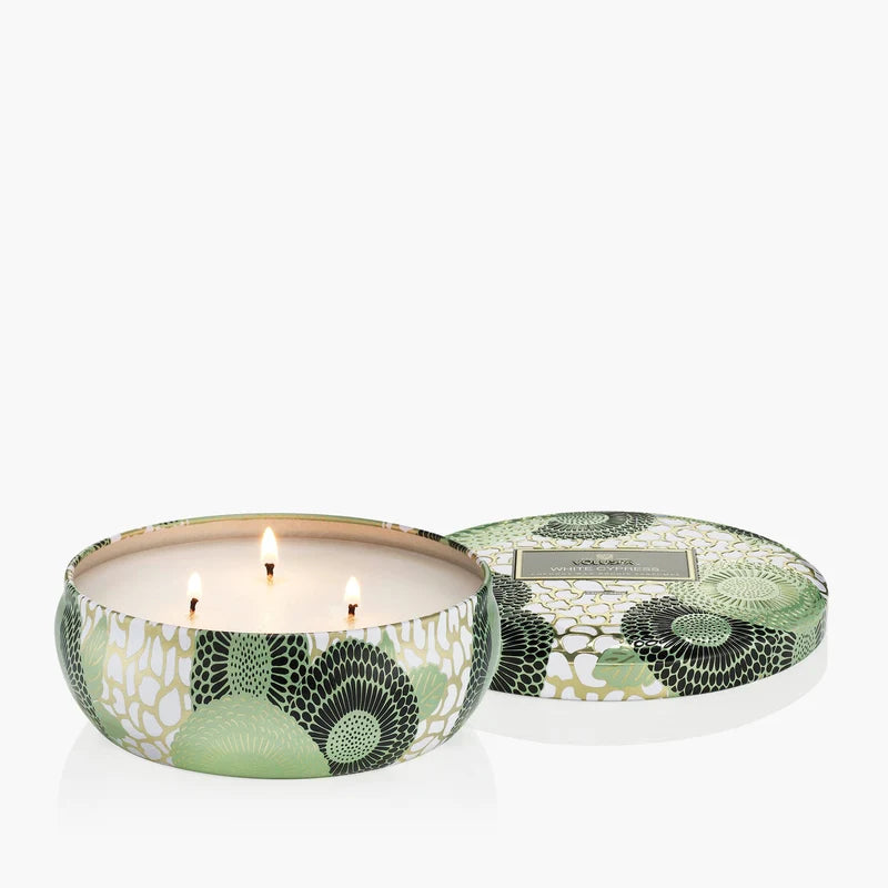 White Cypress - 3 Wick Tin Candle
