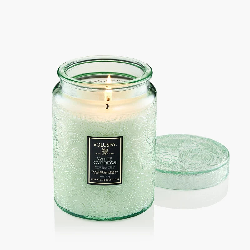 White Cypress - Large Jar Candle