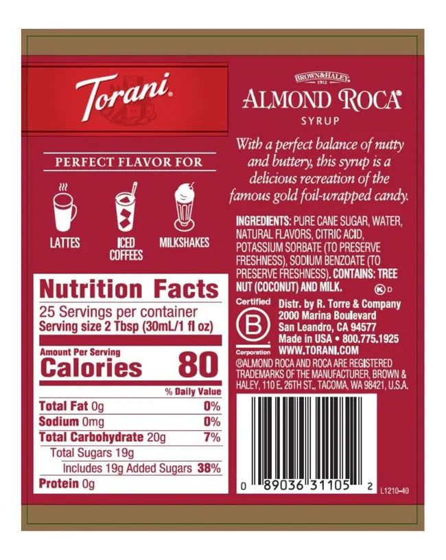 Torani | Almond Roca 750ml