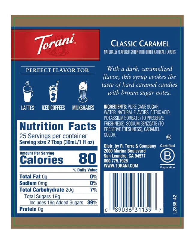 Torani | Classic Caramel 750ml