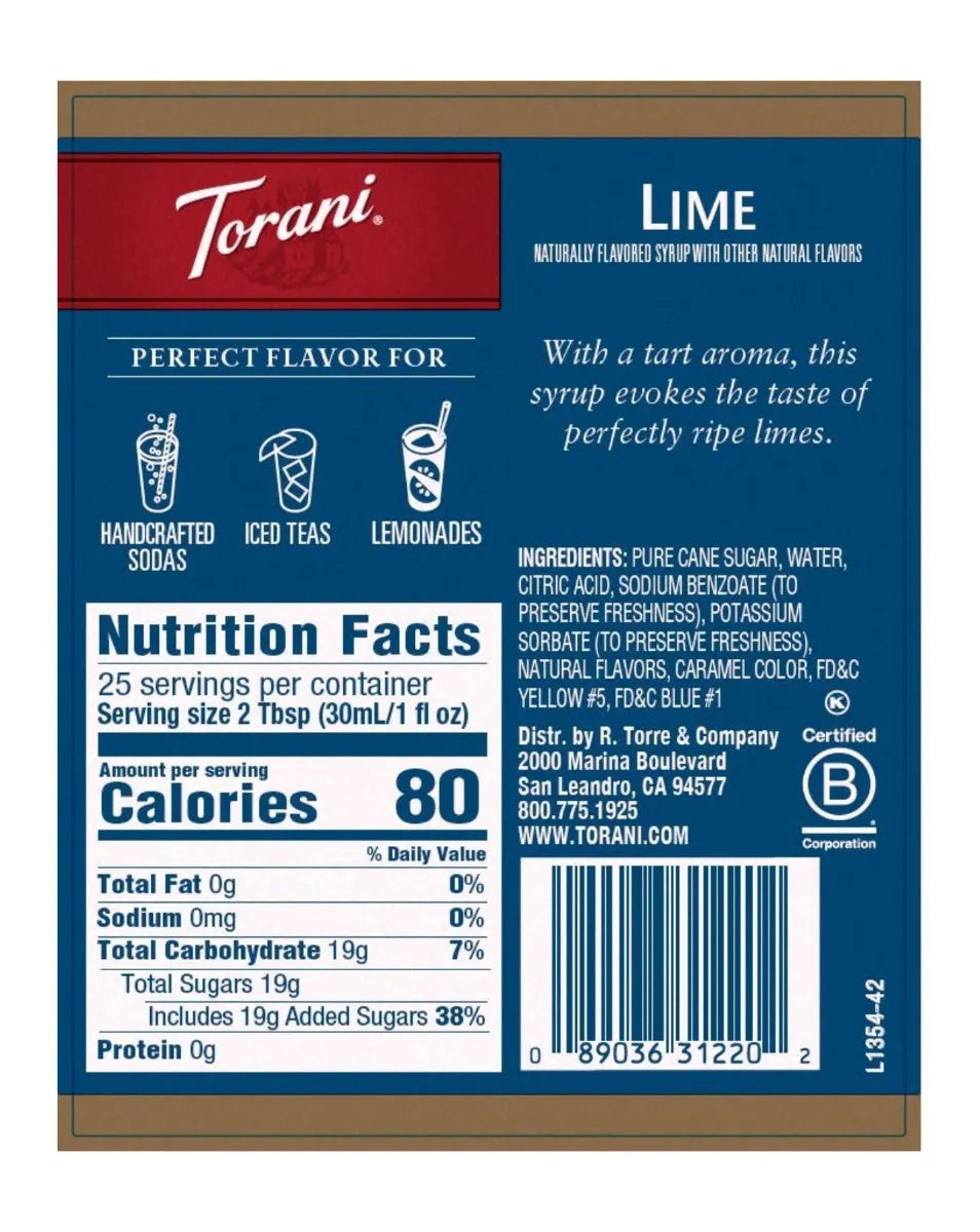 Torani | Lime 750ml