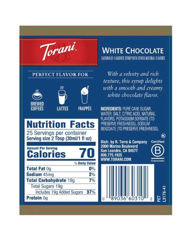 Torani | White Chocolate 750ml