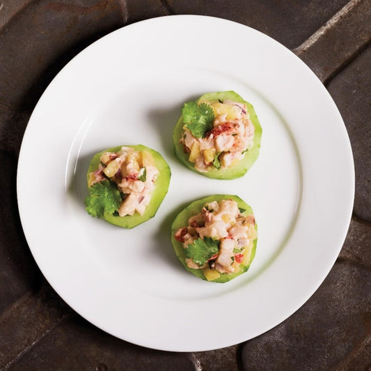 Cucumber Cups with Lobster Salad