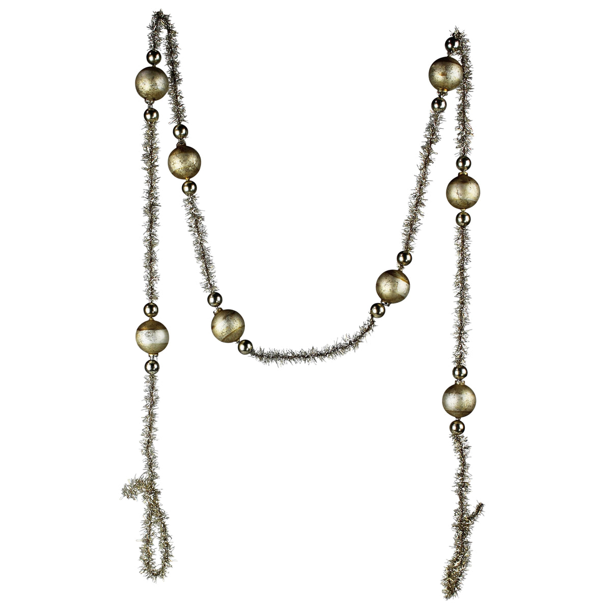 Glass & Tinsel Garland-Gold