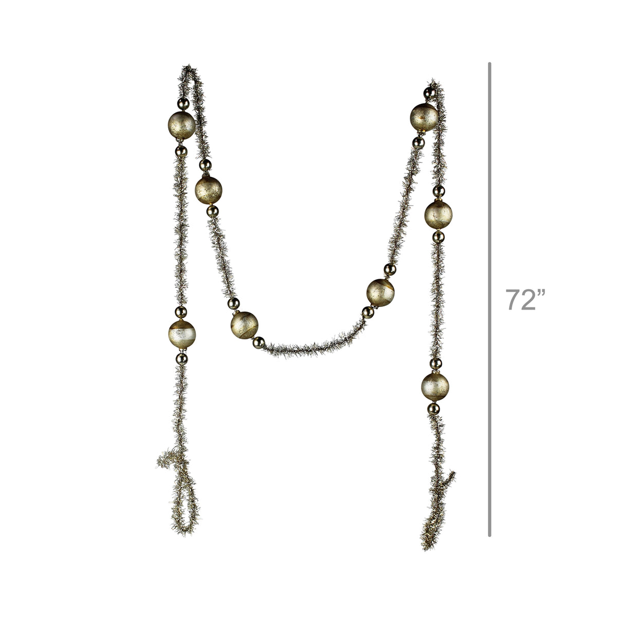 Glass & Tinsel Garland-Gold