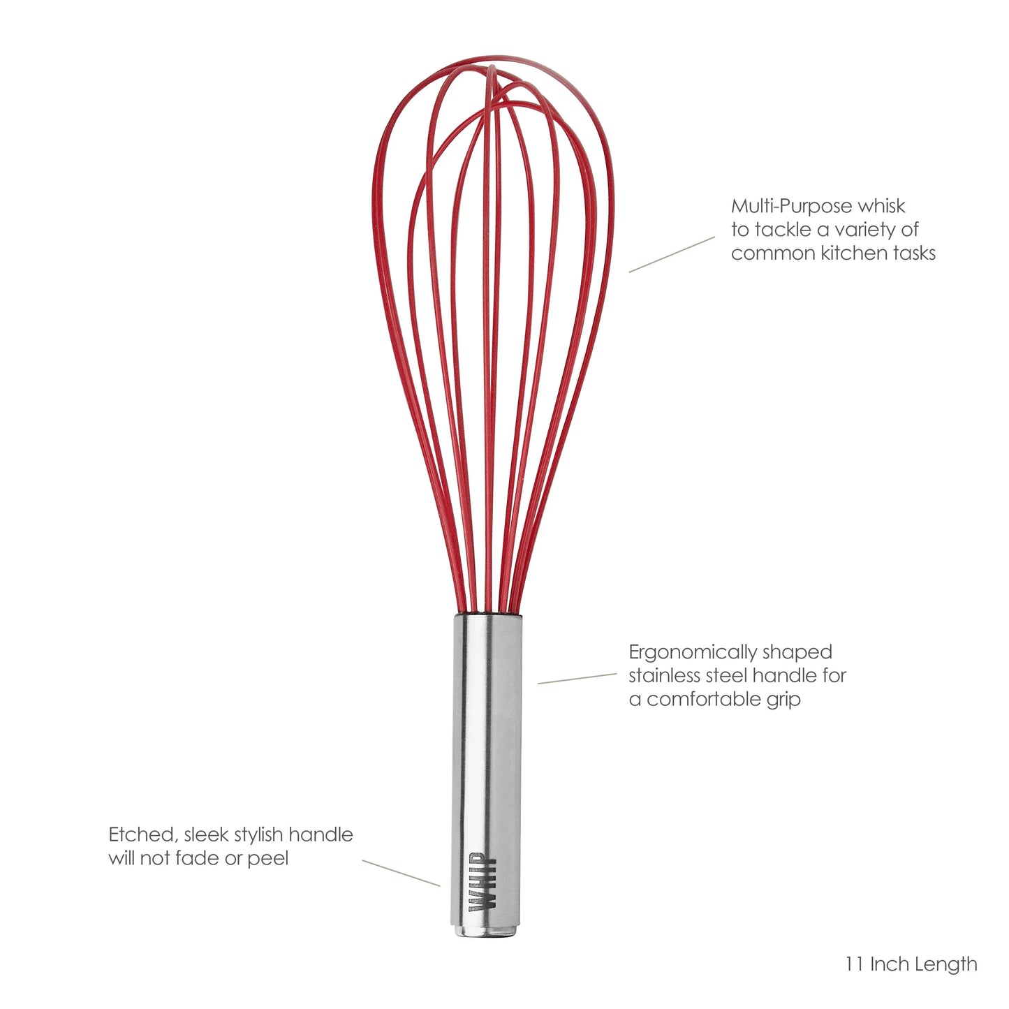 Whip Whisk 11" - Cayenne