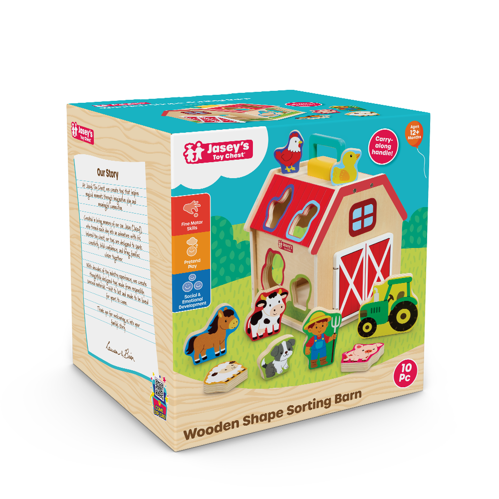 Wooden Shape Sorting Barn