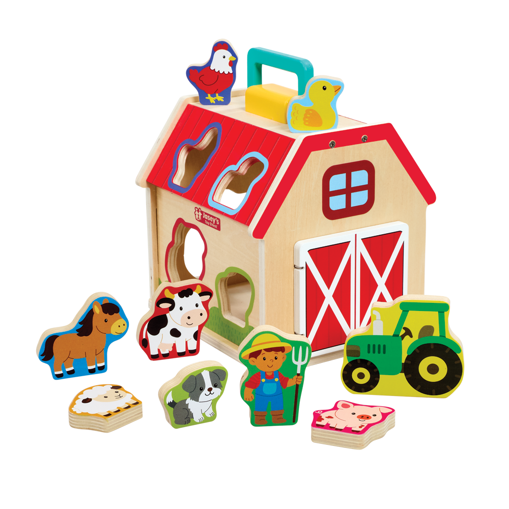 Wooden Shape Sorting Barn
