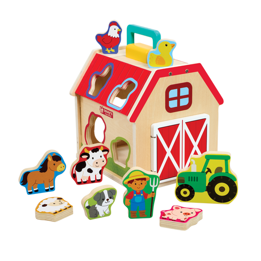 Wooden Shape Sorting Barn