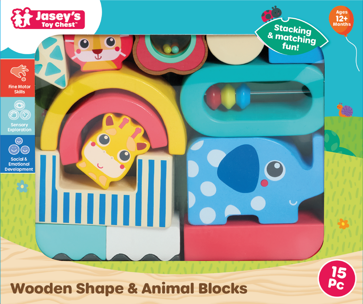 Wooden Shape & Animal Blocks
