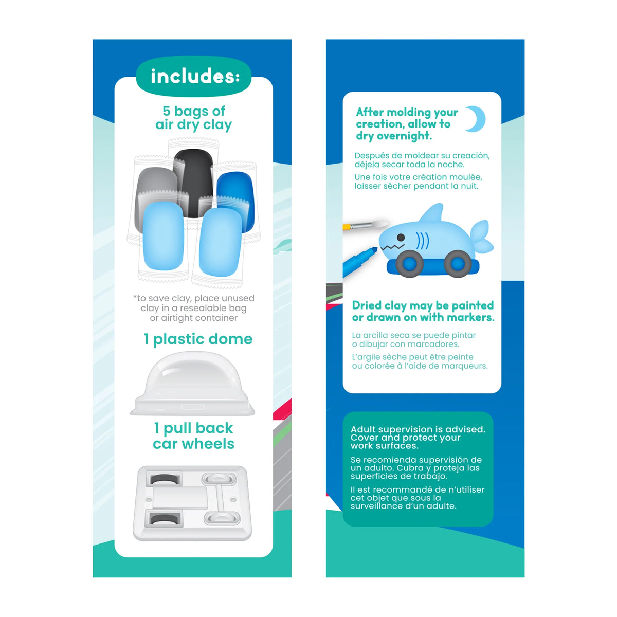 Creatibles Mini Air Dry Clay Kit | Speedy Shark