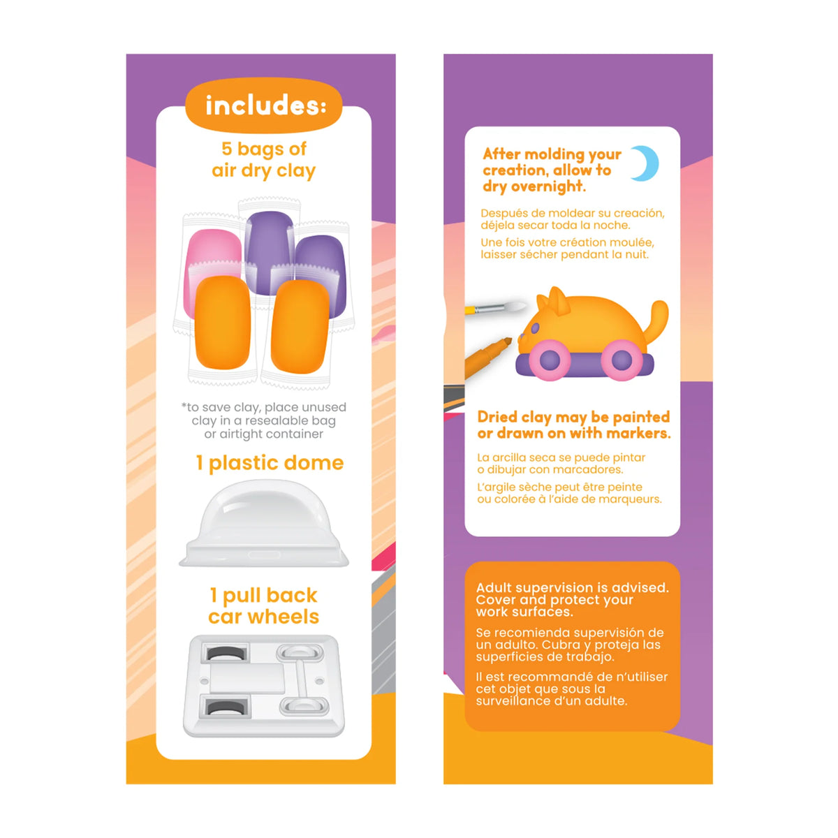 Creatibles Mini Air Dry Clay Kit | Turbo Tabby