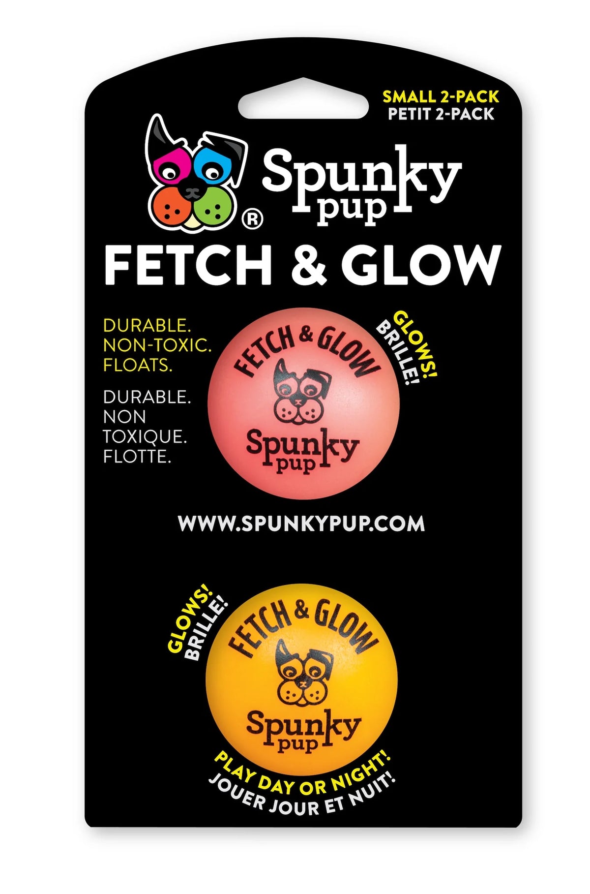 Fetch & Glow | Glowing Fetch Ball | Small 2pk