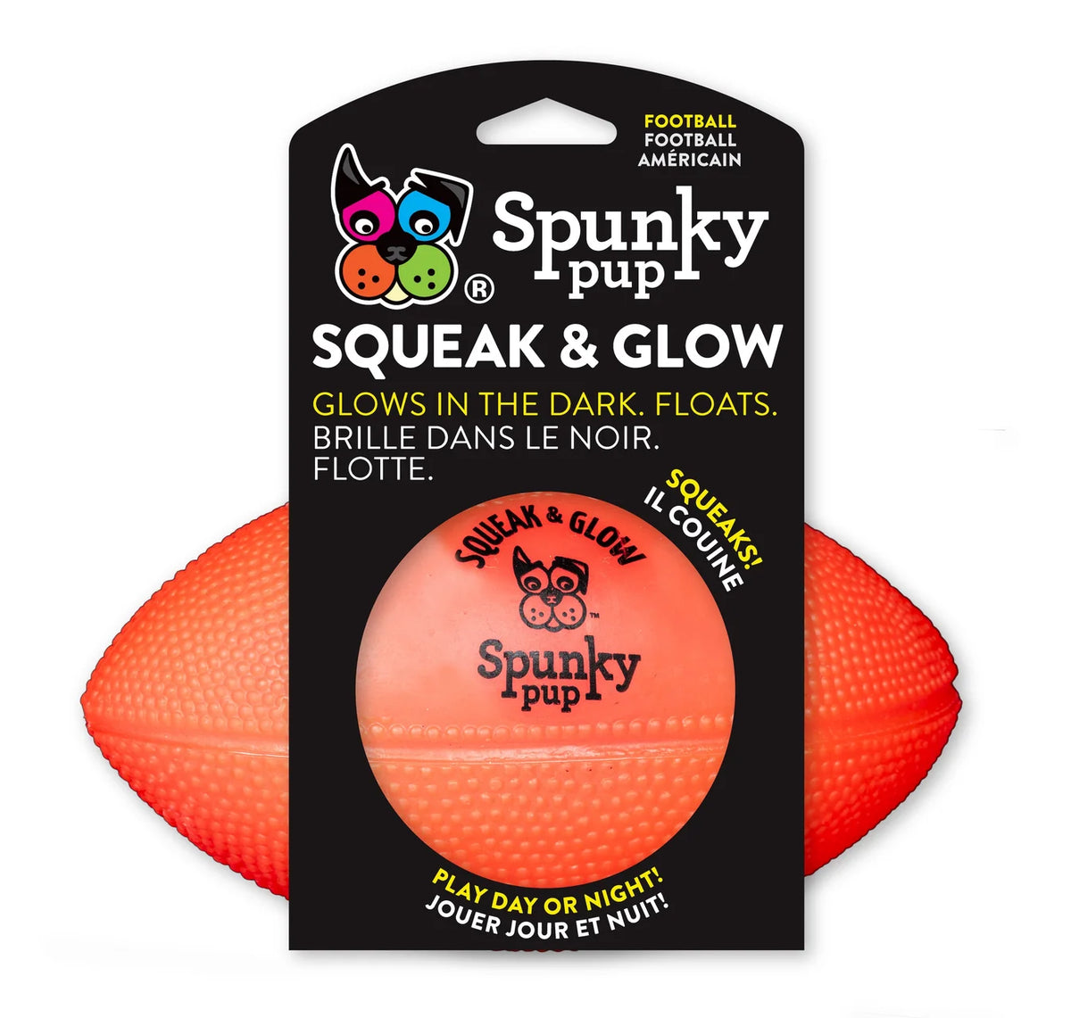 Squeak & Glow | Squeaky Glowing Ball Toy | Football