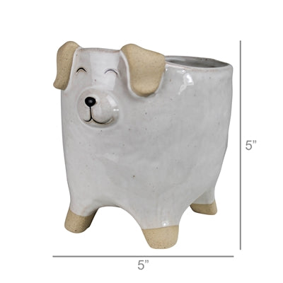 Ceramic Dog Cachepot