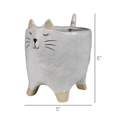 Ceramic Cat Cachepot