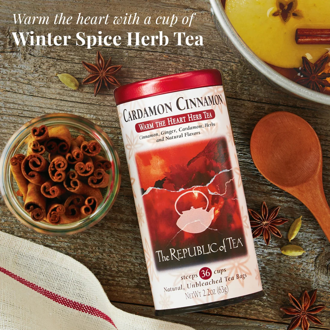 Cardamom Cinnamon Herbal Tea Bags