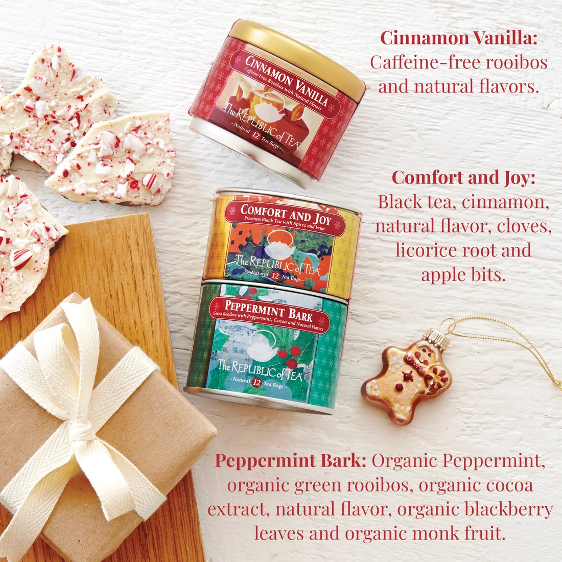 Holiday Trio Stackable Tin Bags