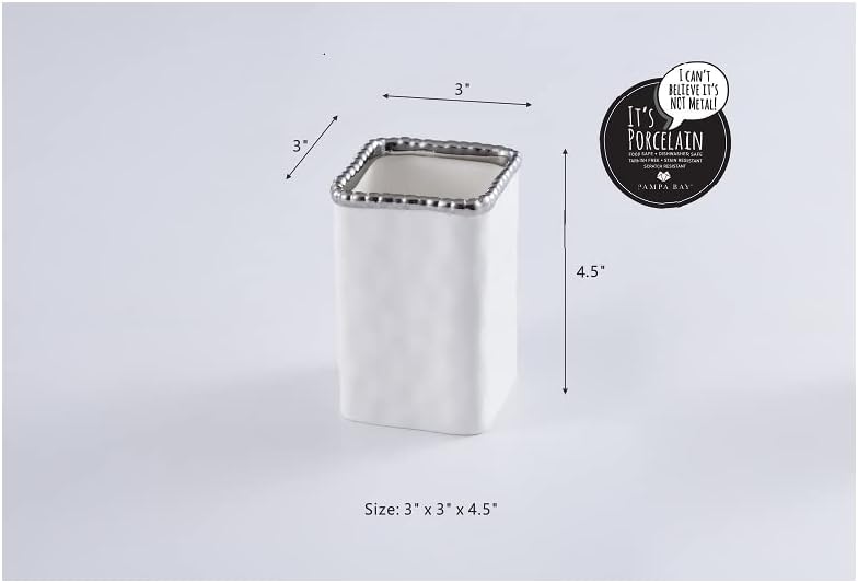 Toothbrush Holder with Silver Beads