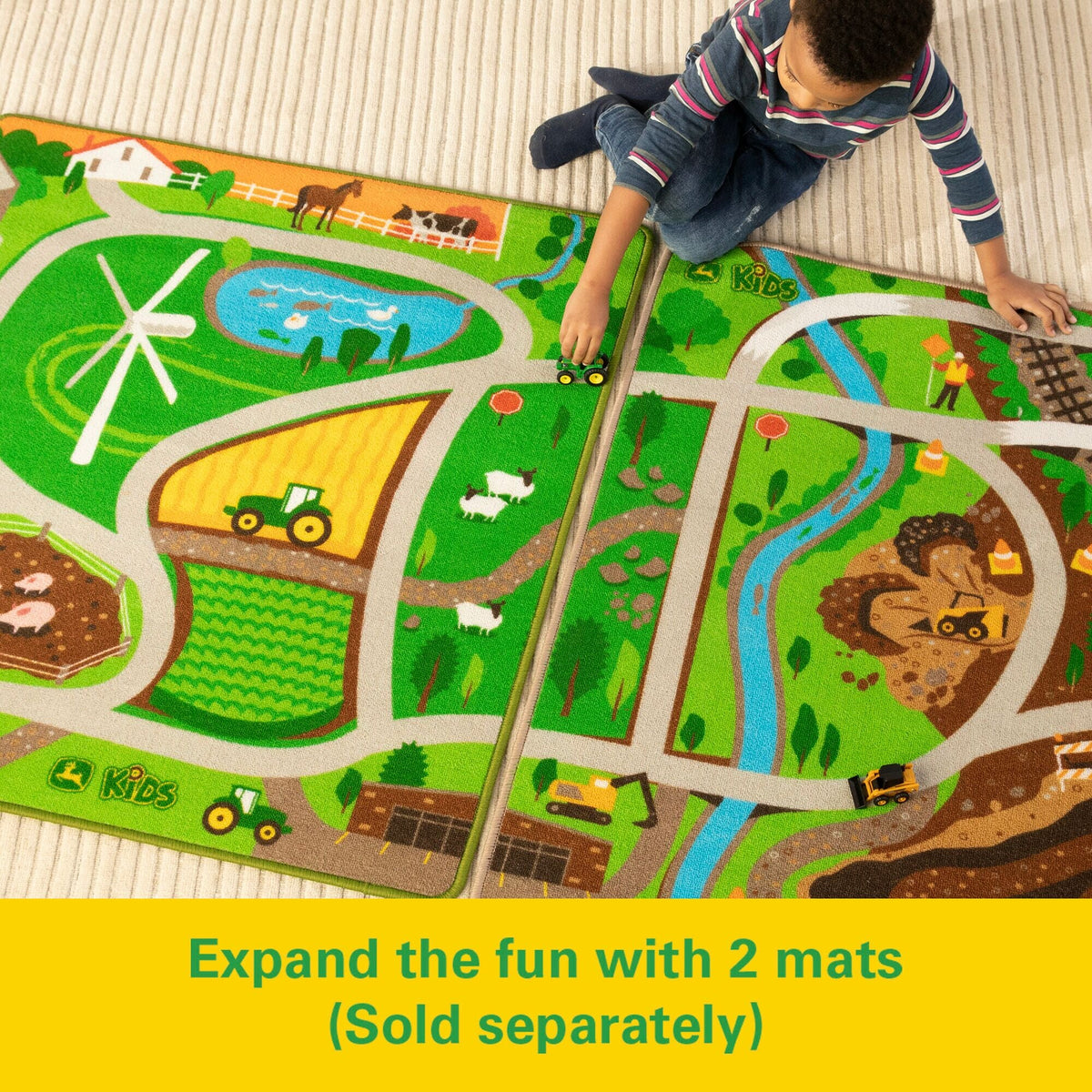 JOHN DEERE RUG PLAYMAT AND VEHICLE-ASSORTED