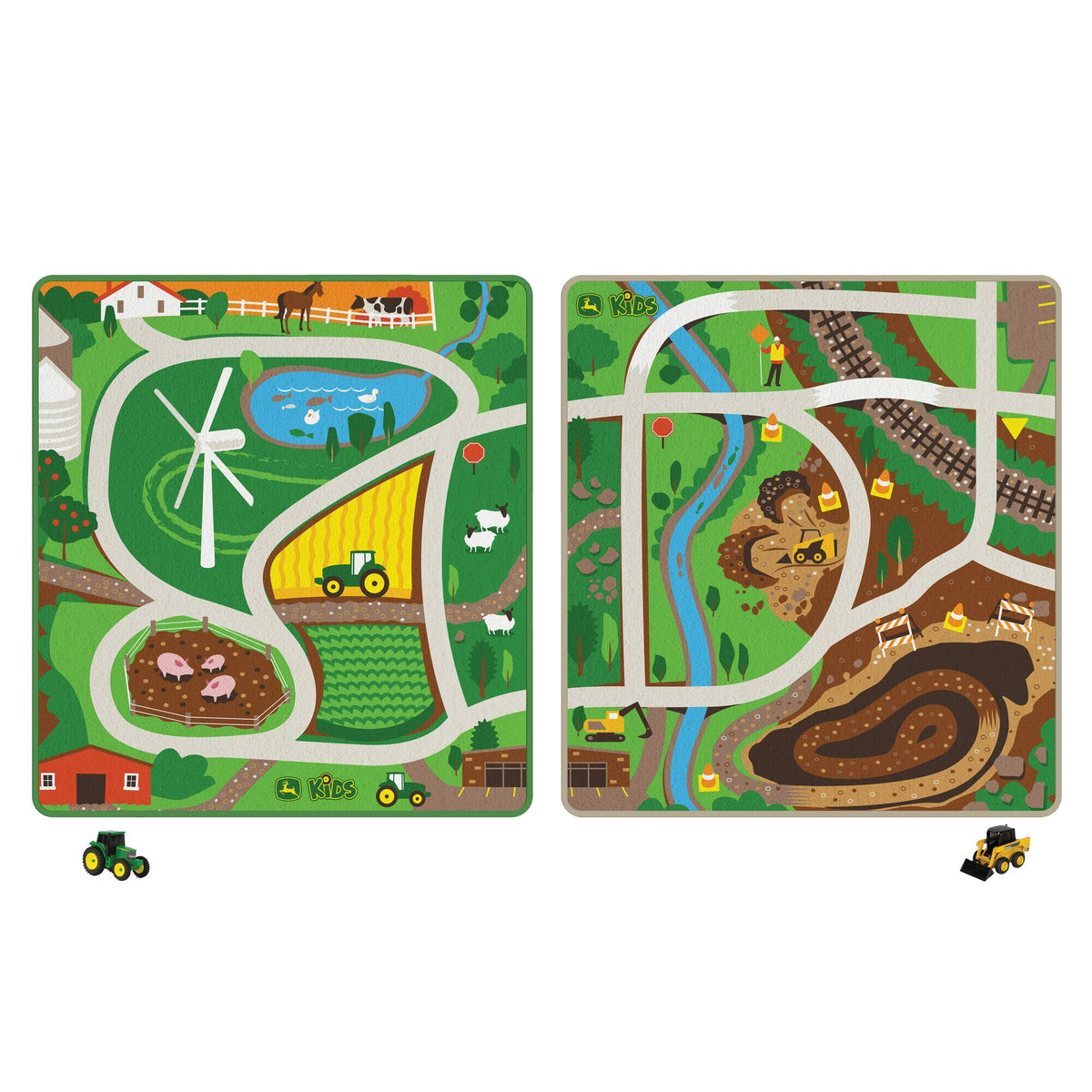 JOHN DEERE RUG PLAYMAT AND VEHICLE-ASSORTED