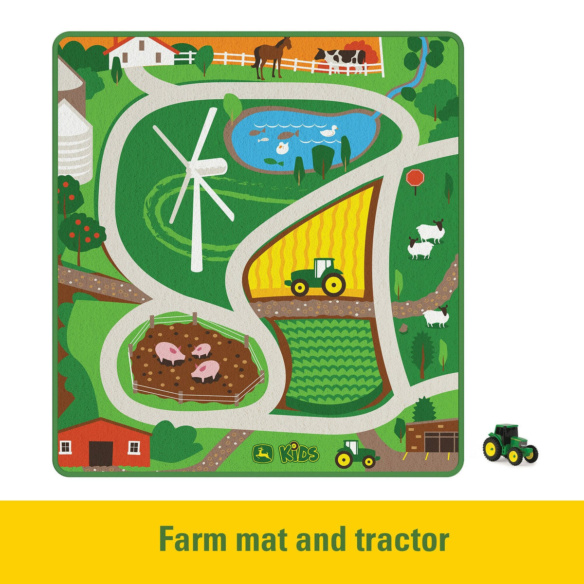 JOHN DEERE RUG PLAYMAT AND VEHICLE-ASSORTED