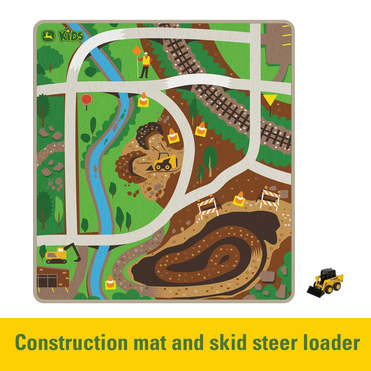 JOHN DEERE RUG PLAYMAT AND VEHICLE-ASSORTED