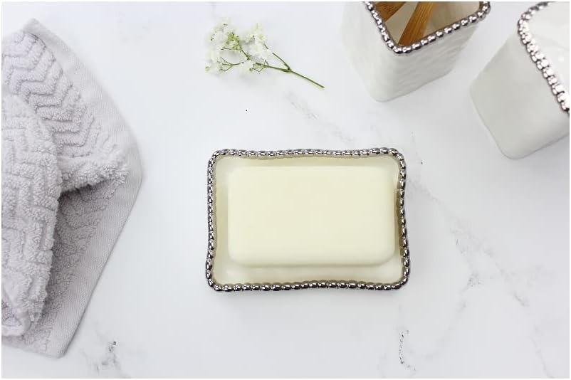 Soap Dish with Silver Beads