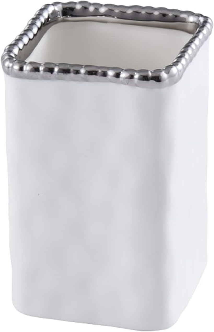Toothbrush Holder with Silver Beads