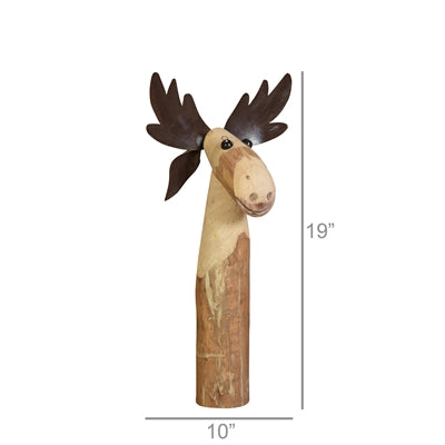 Wood & Metal Moose-MED
