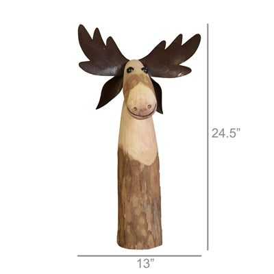 Wood & Metal Moose-LG