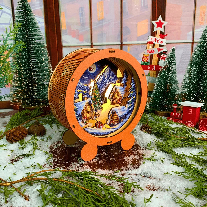 Christmas Village-3 D Puzzle Night Lamp