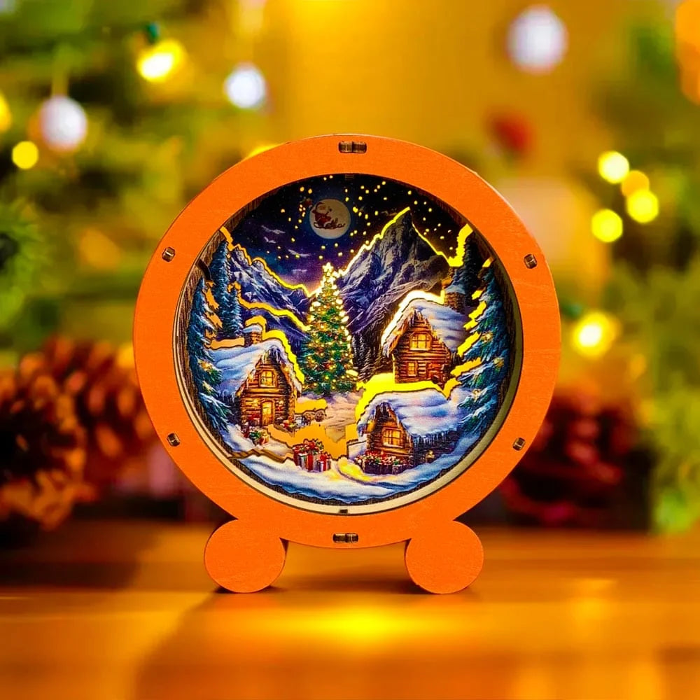 Christmas Village-3 D Puzzle Night Lamp
