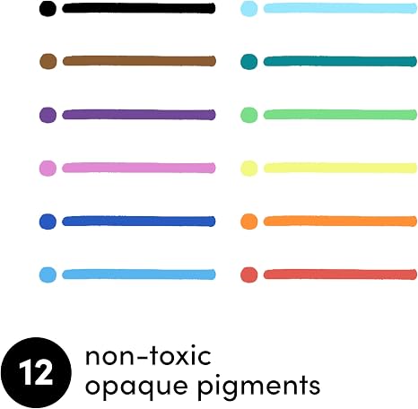 Paperage Acrylic Gel Pens 12PK Warm Rainbow