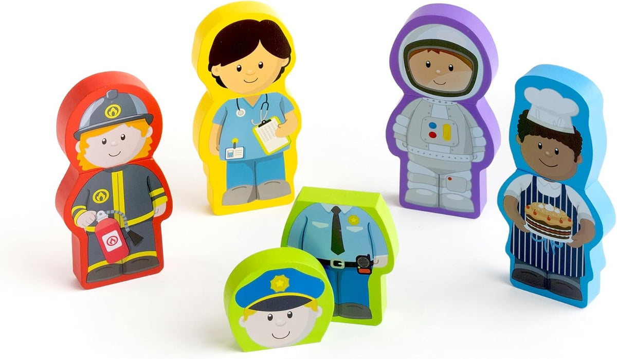 Wooden Magnetic Mix & Match People